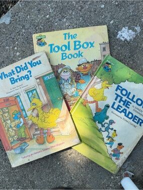 Sesame Street Board Book Trio - Yellow, Green, Blue Covers